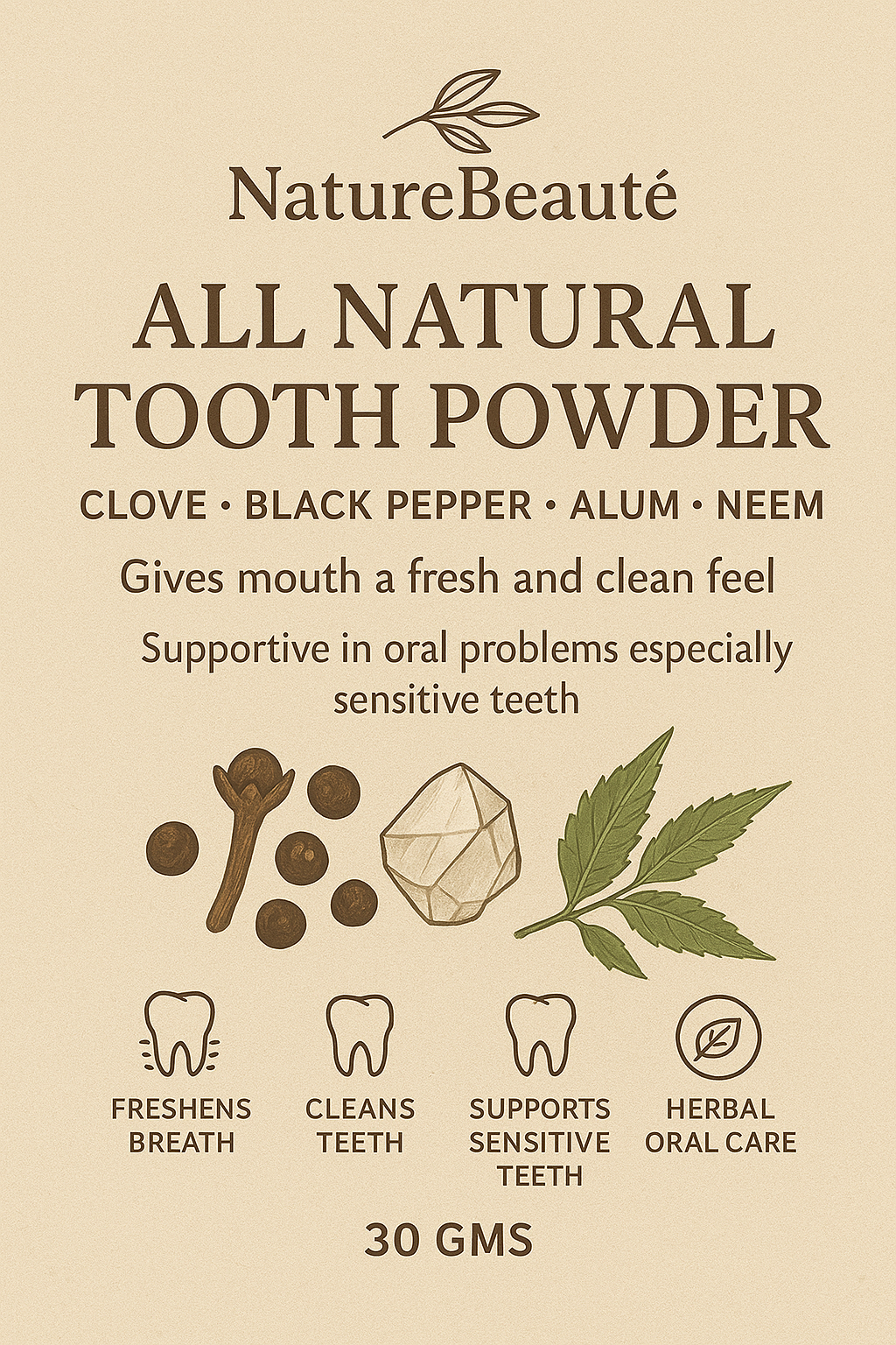 All Natural Tooth Powder ( 30 gms )