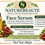 Face Serum – With Sweet Almond Oil, Avocado Oil, Castor Oil & Fresh Pomegranate Peel (50 ml)