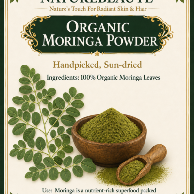 Organic Moringa Powder – Handpicked, Sun-Dried (200 g)