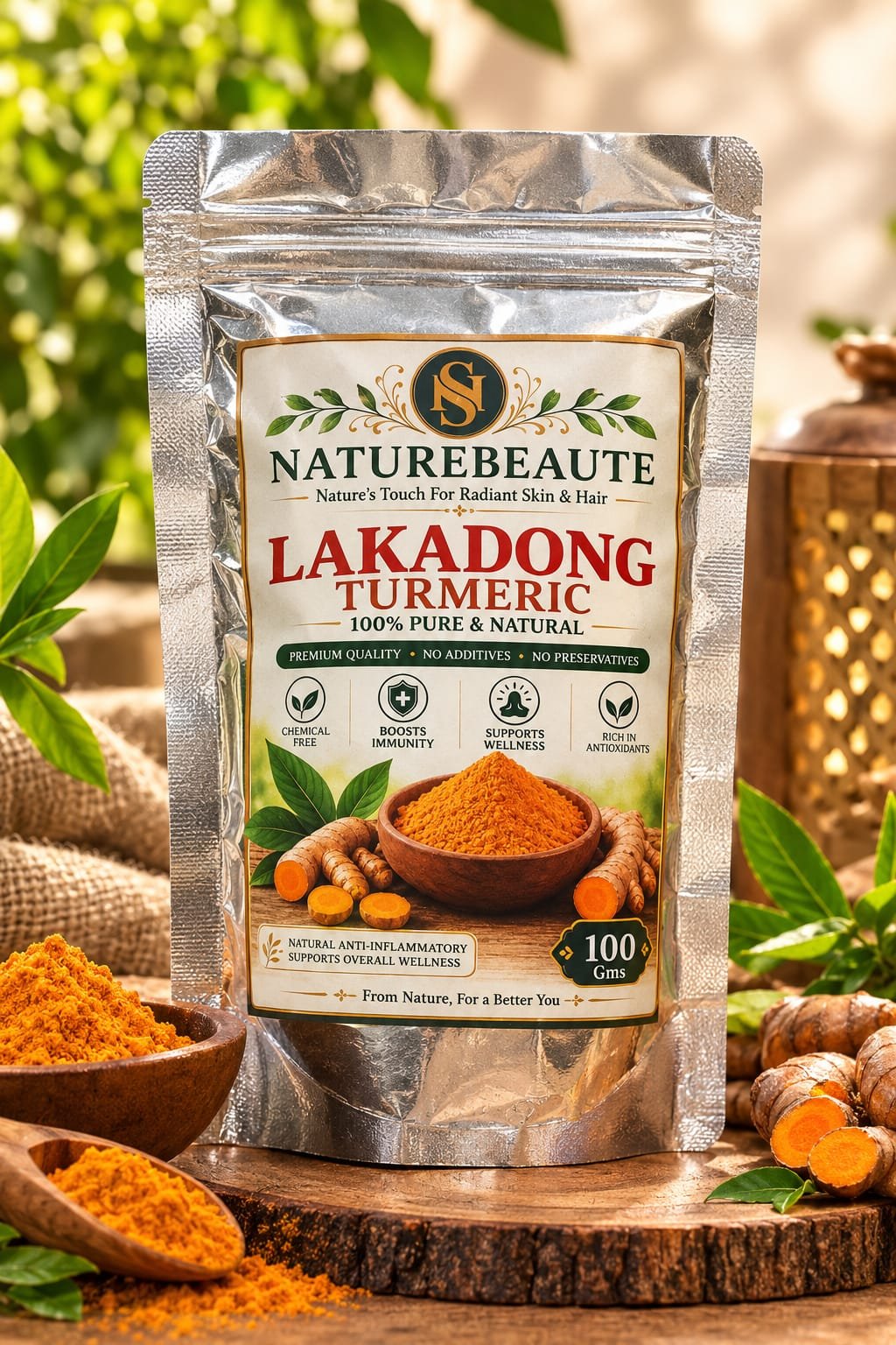 Lakadong Turmeric Powder – 100% Pure & Natural (100 g)